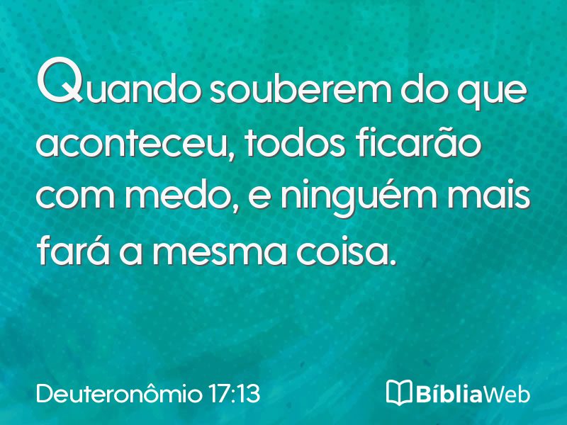 Deuteronômio 17:13 em imagem para compartilhar