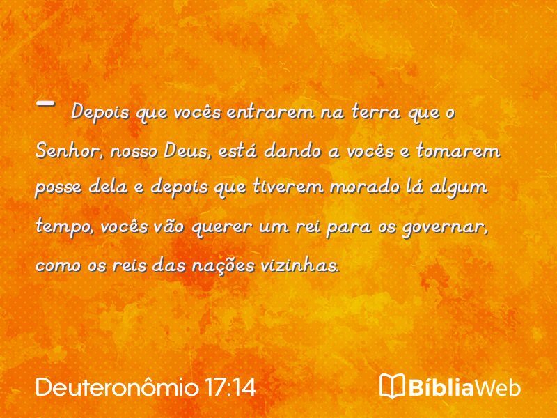 Deuteronômio 17:14 em imagem para compartilhar