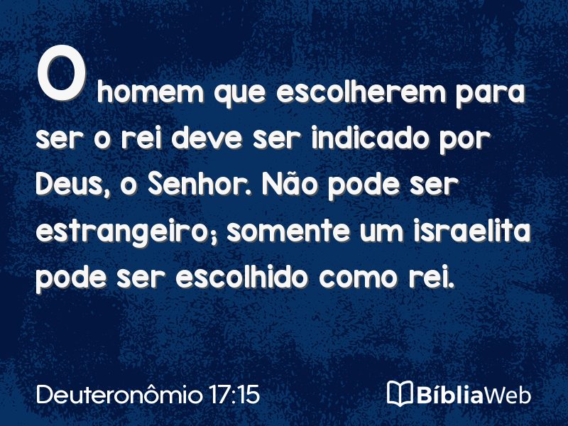 Deuteronômio 17:15 em imagem para compartilhar