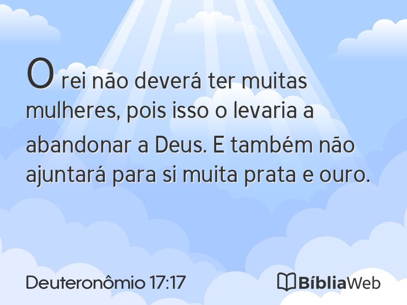 Deuteronômio 17:17 em imagem para compartilhar