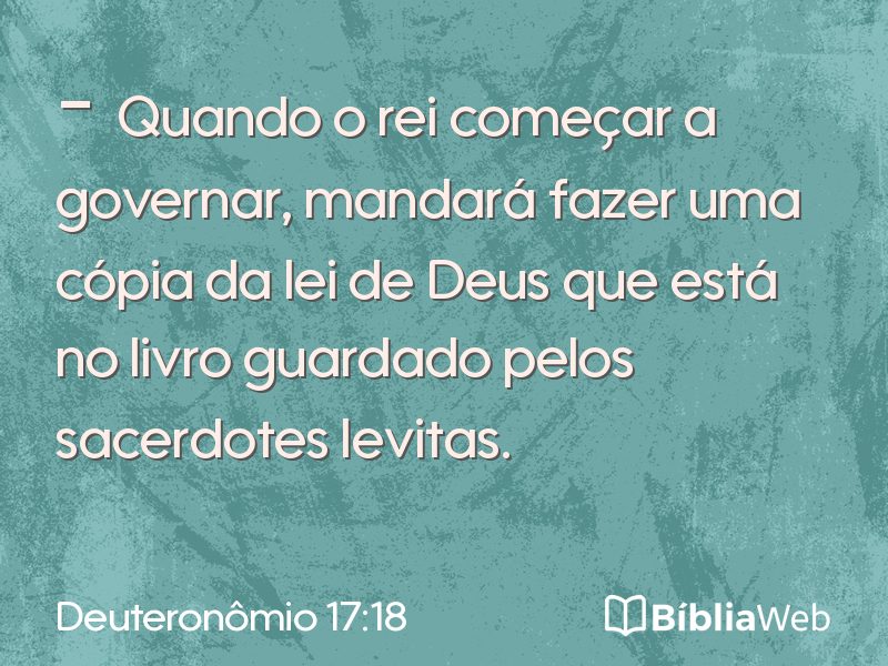 Deuteronômio 17:18 em imagem para compartilhar