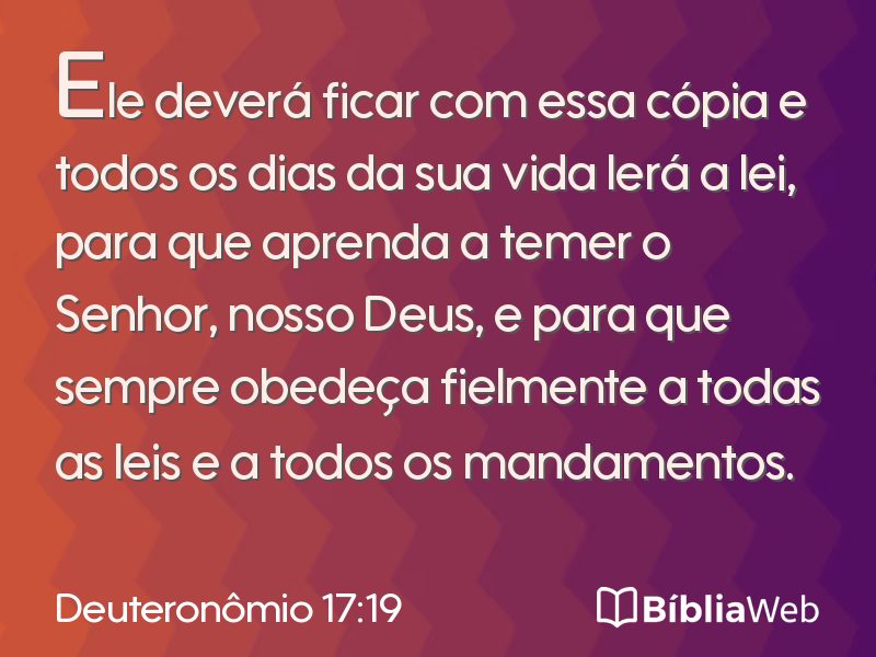 Deuteronômio 17:19 em imagem para compartilhar