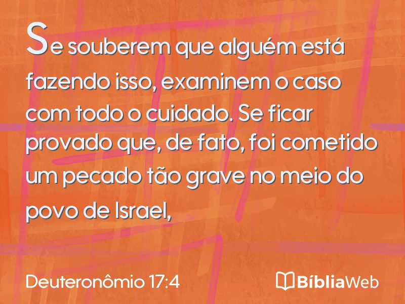 Deuteronômio 17:4 em imagem para compartilhar