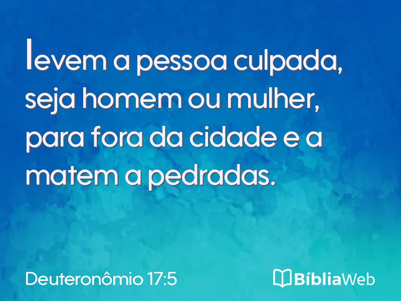 Deuteronômio 17:5 em imagem para compartilhar
