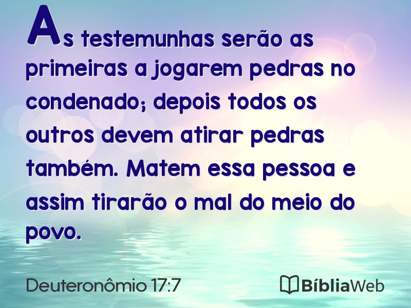Deuteronômio 17:7 em imagem para compartilhar