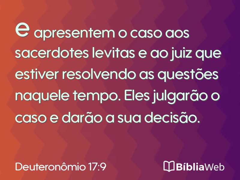 Deuteronômio 17:9 em imagem para compartilhar