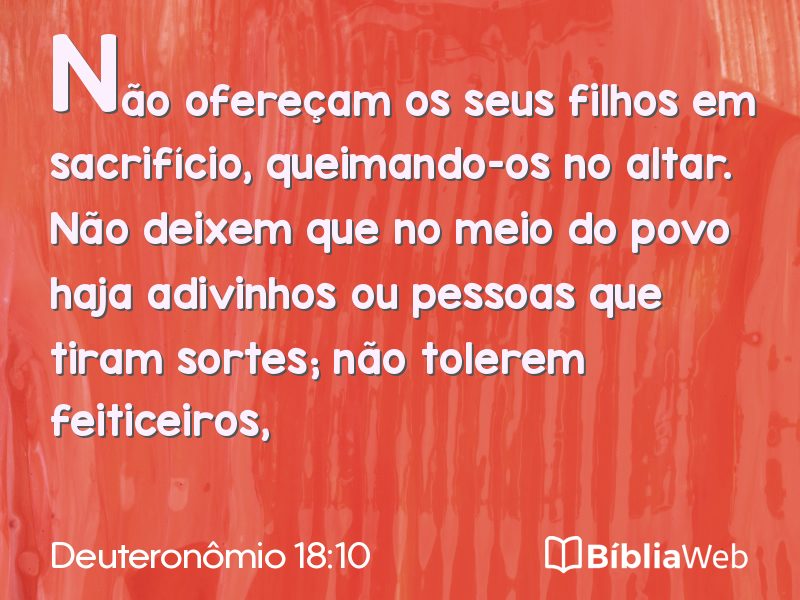 Deuteronômio 18:10 em imagem para compartilhar