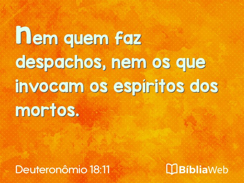 Deuteronômio 18:11 em imagem para compartilhar