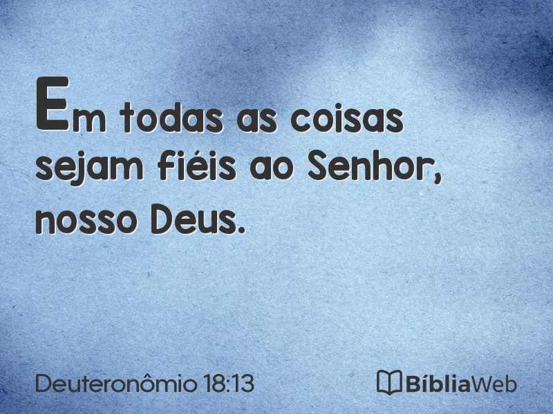 Deuteronômio 18:13 em imagem para compartilhar