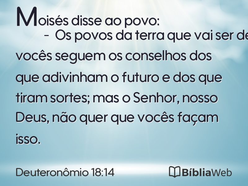 Deuteronômio 18:14 em imagem para compartilhar