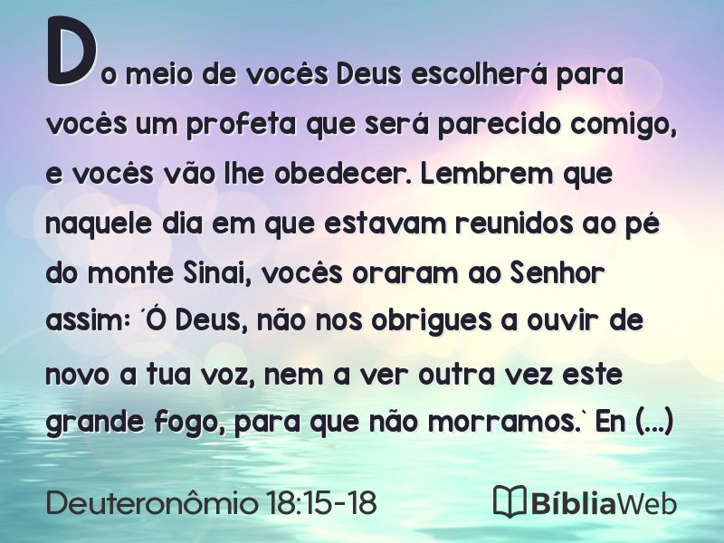 Deuteronômio 18:15-18 em imagem para compartilhar