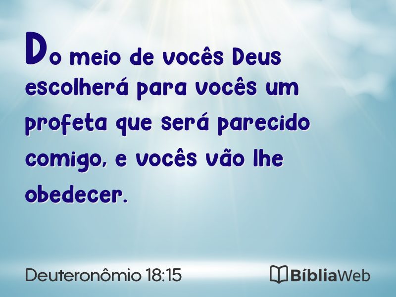 Deuteronômio 18:15 em imagem para compartilhar