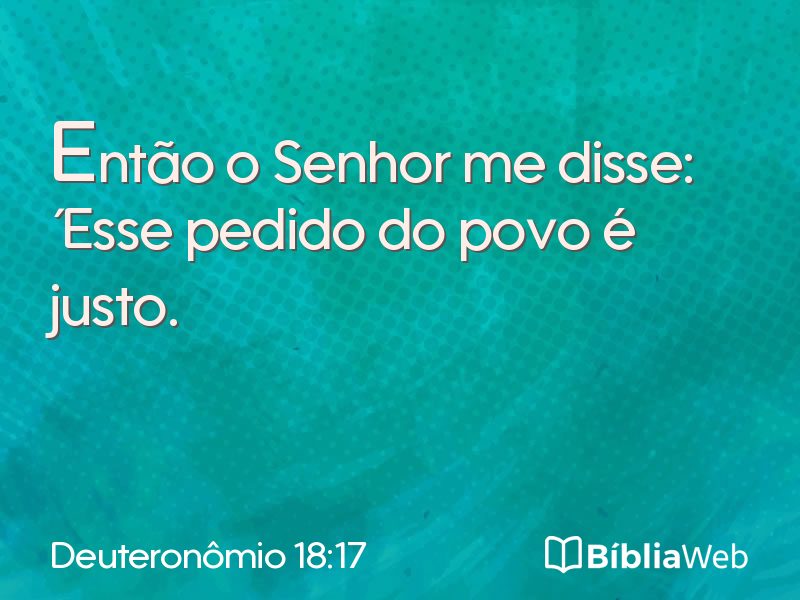 Deuteronômio 18:17 em imagem para compartilhar