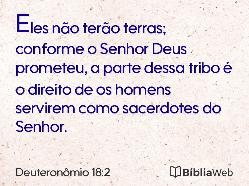 Deuteronômio 18:2 em imagem para compartilhar