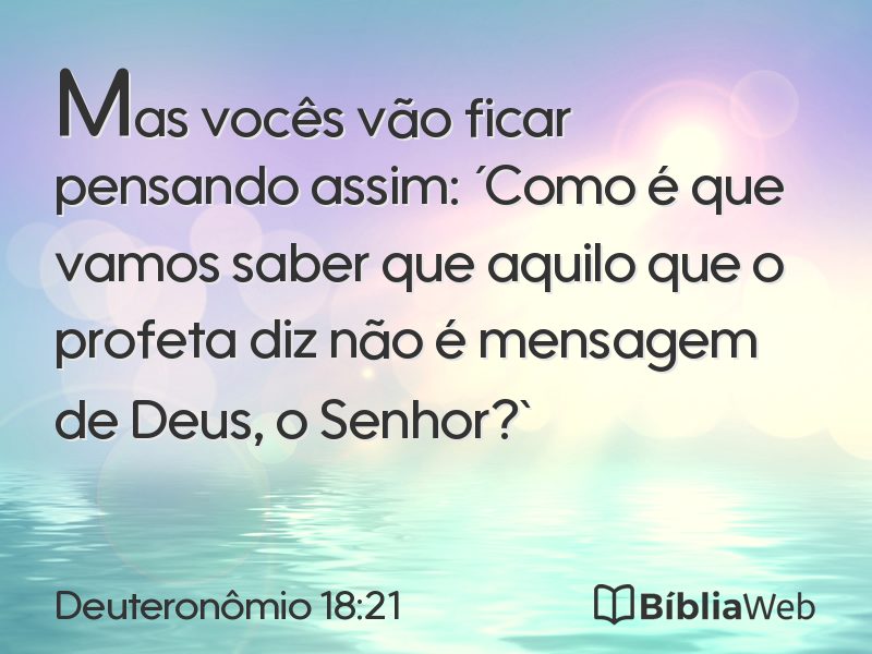 Deuteronômio 18:21 em imagem para compartilhar