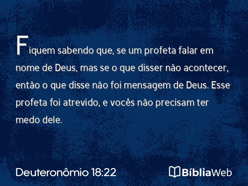 Deuteronômio 18:22 em imagem para compartilhar