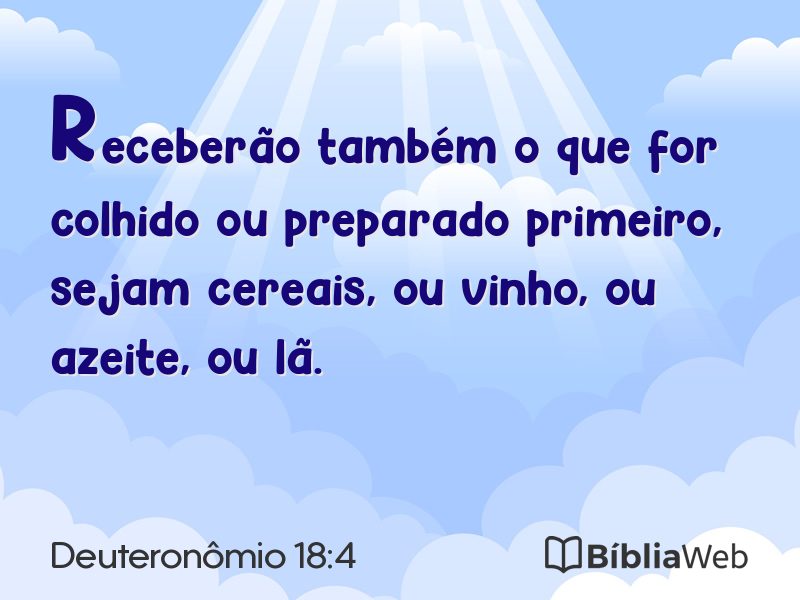Deuteronômio 18:4 em imagem para compartilhar