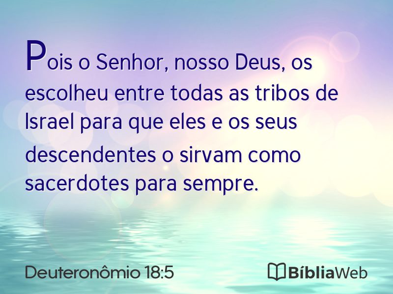 Deuteronômio 18:5 em imagem para compartilhar