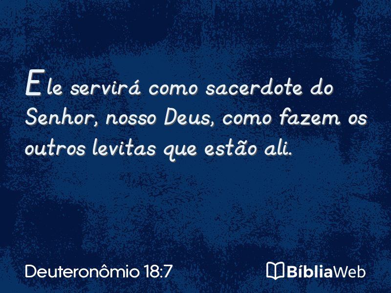 Deuteronômio 18:7 em imagem para compartilhar