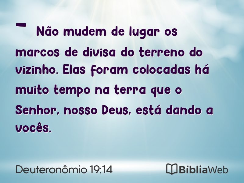 Deuteronômio 19:14 em imagem para compartilhar