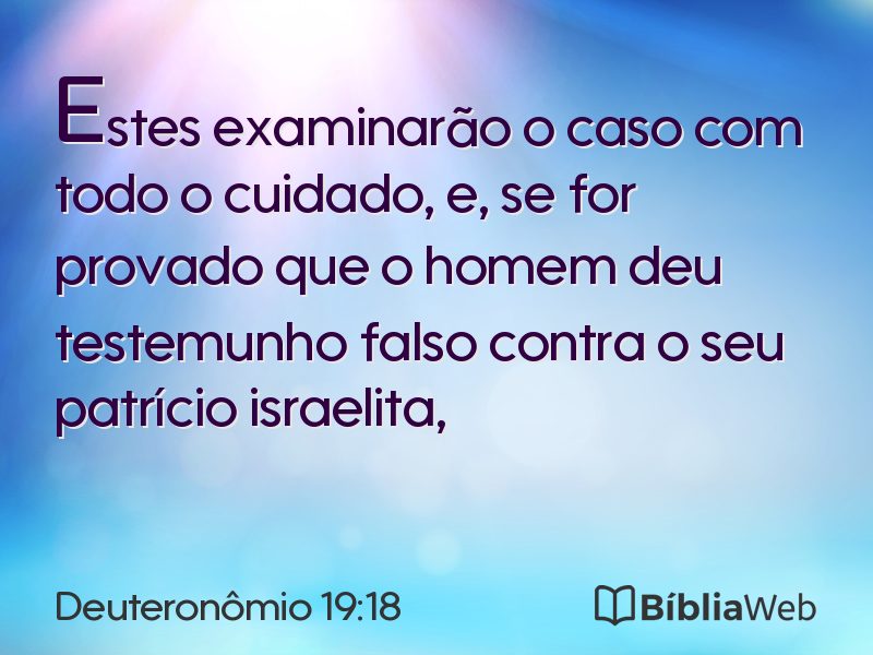 Deuteronômio 19:18 em imagem para compartilhar