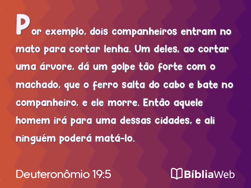 Deuteronômio 19:5 em imagem para compartilhar