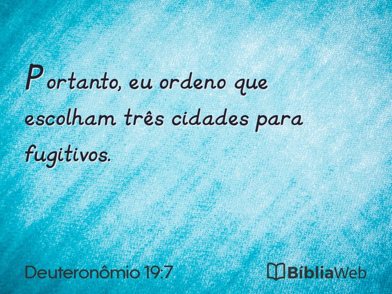 Deuteronômio 19:7 em imagem para compartilhar
