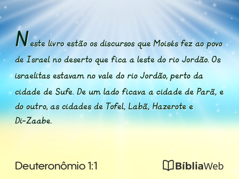 Deuteronômio 1:1 em imagem para compartilhar