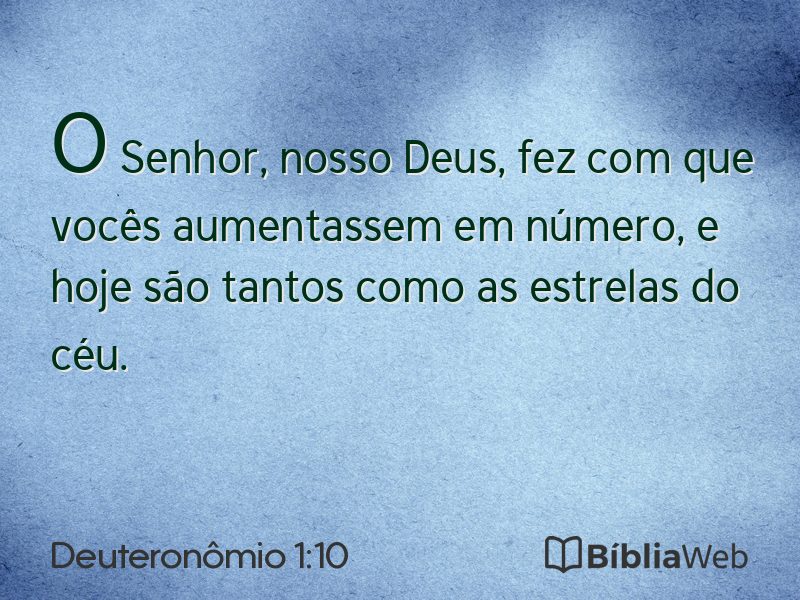Deuteronômio 1:10 em imagem para compartilhar