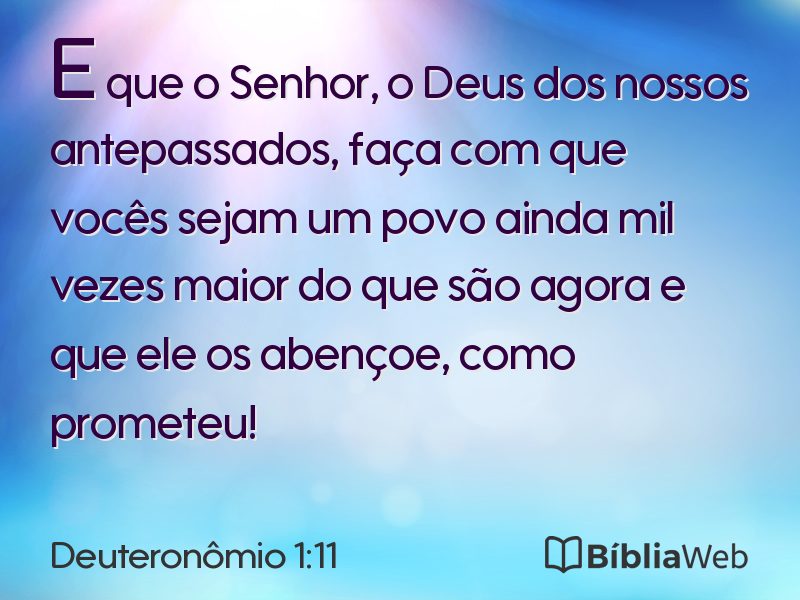 Deuteronômio 1:11 em imagem para compartilhar
