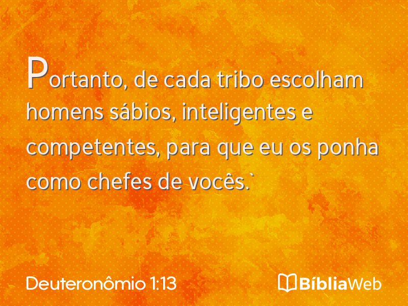 Deuteronômio 1:13 em imagem para compartilhar