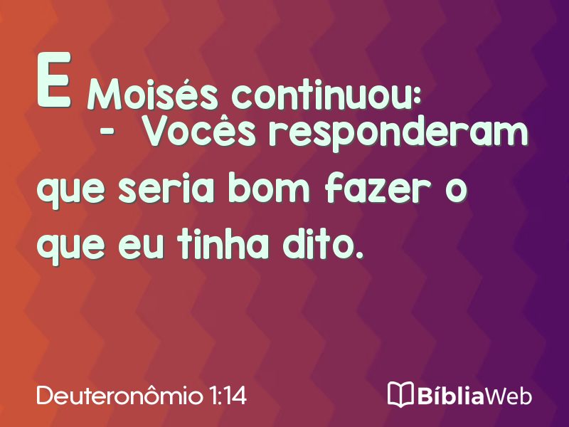Deuteronômio 1:14 em imagem para compartilhar