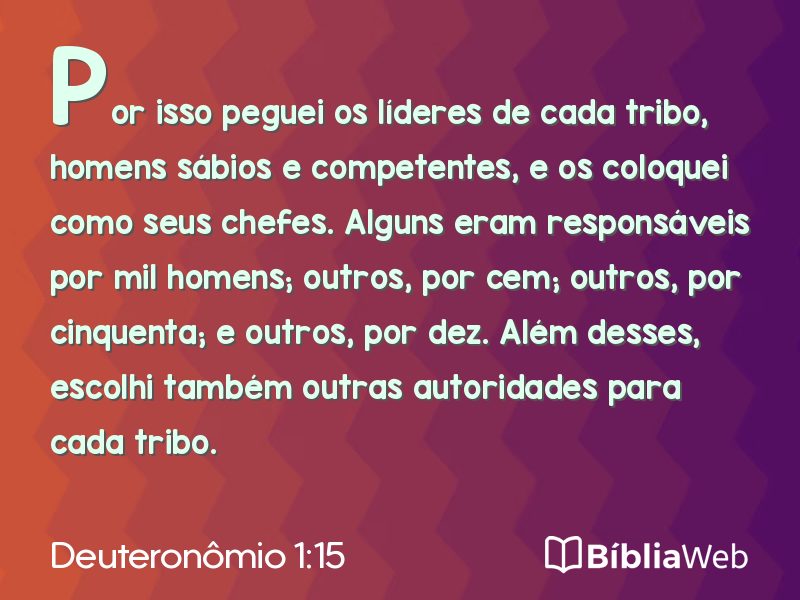 Deuteronômio 1:15 em imagem para compartilhar