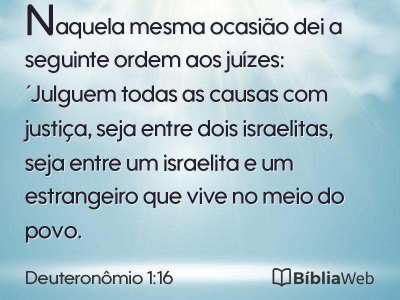 Deuteronômio 1:16 em imagem para compartilhar