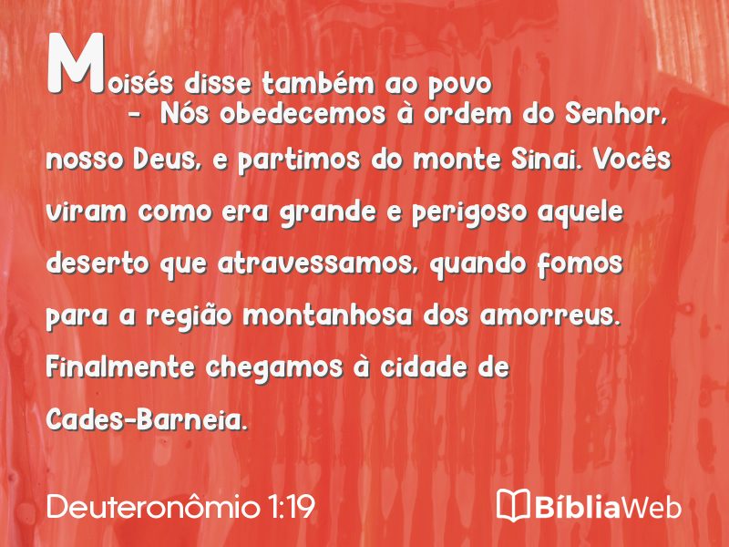 Deuteronômio 1:19 em imagem para compartilhar
