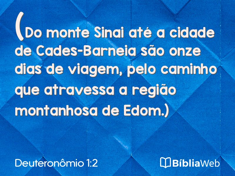 Deuteronômio 1:2 em imagem para compartilhar