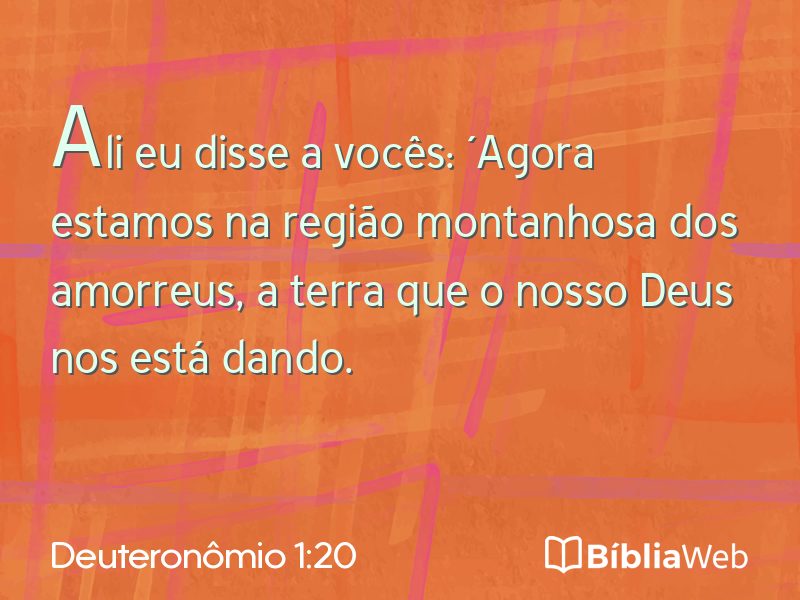 Deuteronômio 1:20 em imagem para compartilhar