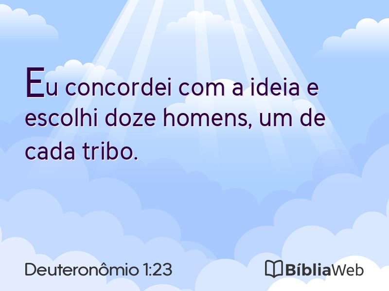 Deuteronômio 1:23 em imagem para compartilhar