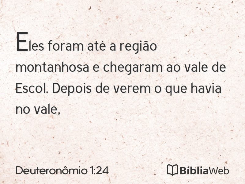 Deuteronômio 1:24 em imagem para compartilhar