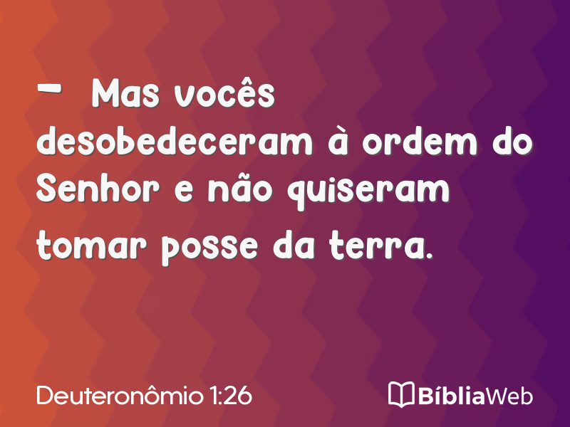 Deuteronômio 1:26 em imagem para compartilhar