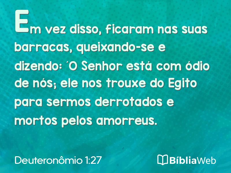 Deuteronômio 1:27 em imagem para compartilhar