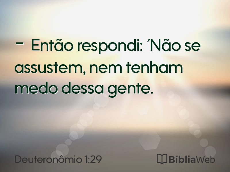 Deuteronômio 1:29 em imagem para compartilhar