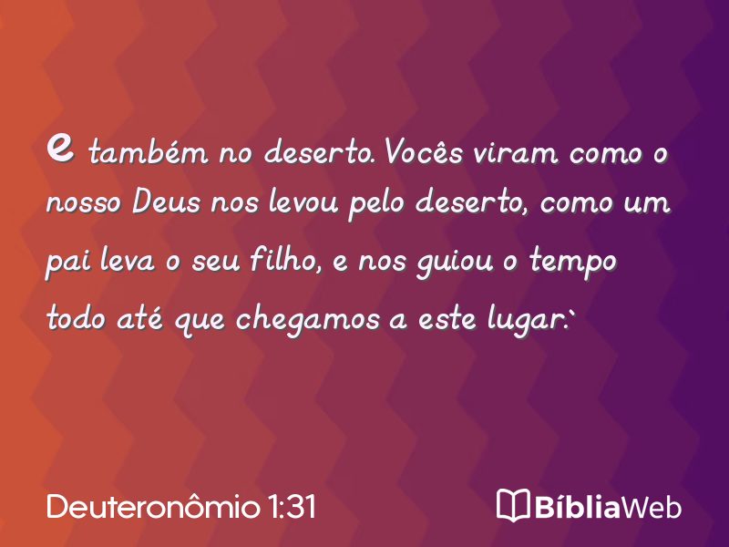 Deuteronômio 1:31 em imagem para compartilhar