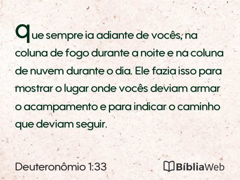 Deuteronômio 1:33 em imagem para compartilhar