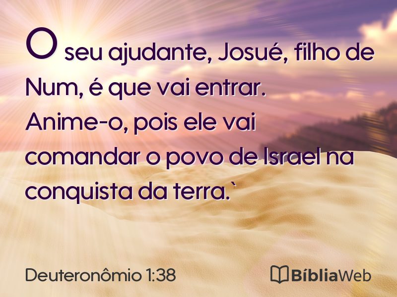 Deuteronômio 1:38 em imagem para compartilhar