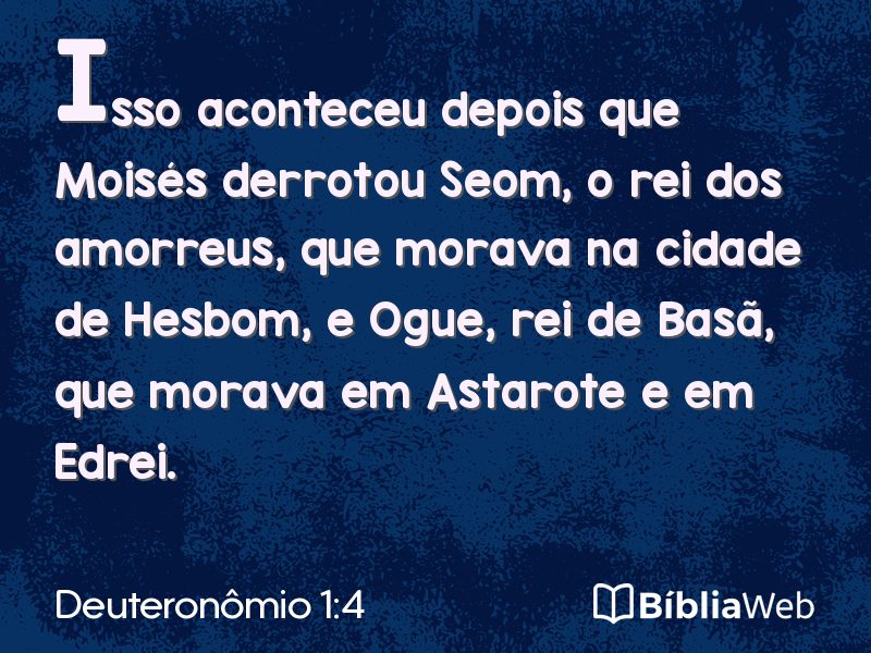 Deuteronômio 1:4 em imagem para compartilhar