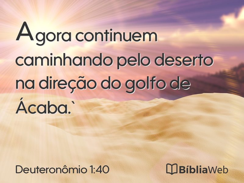 Deuteronômio 1:40 em imagem para compartilhar