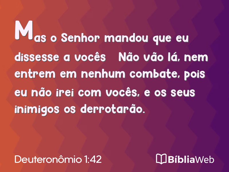 Deuteronômio 1:42 em imagem para compartilhar