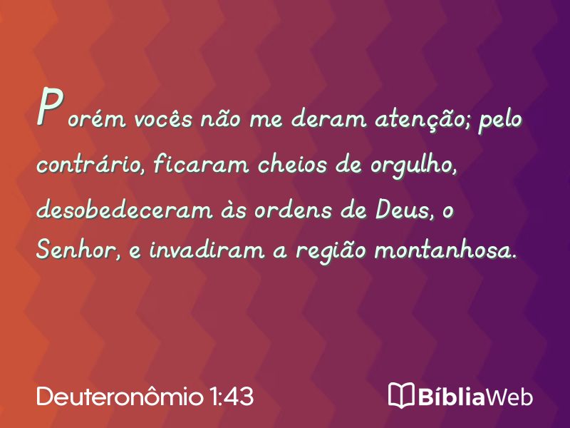 Deuteronômio 1:43 em imagem para compartilhar