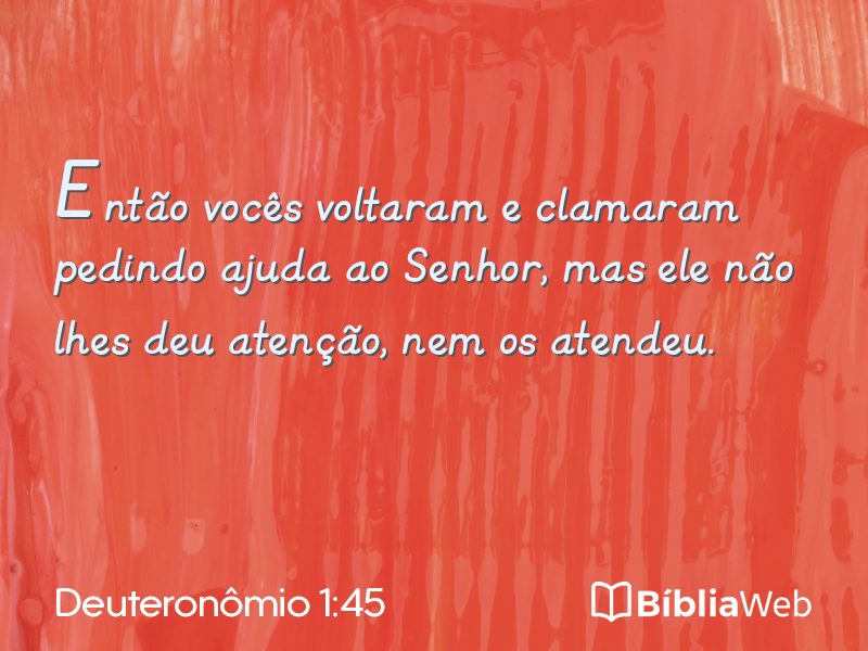Deuteronômio 1:45 em imagem para compartilhar